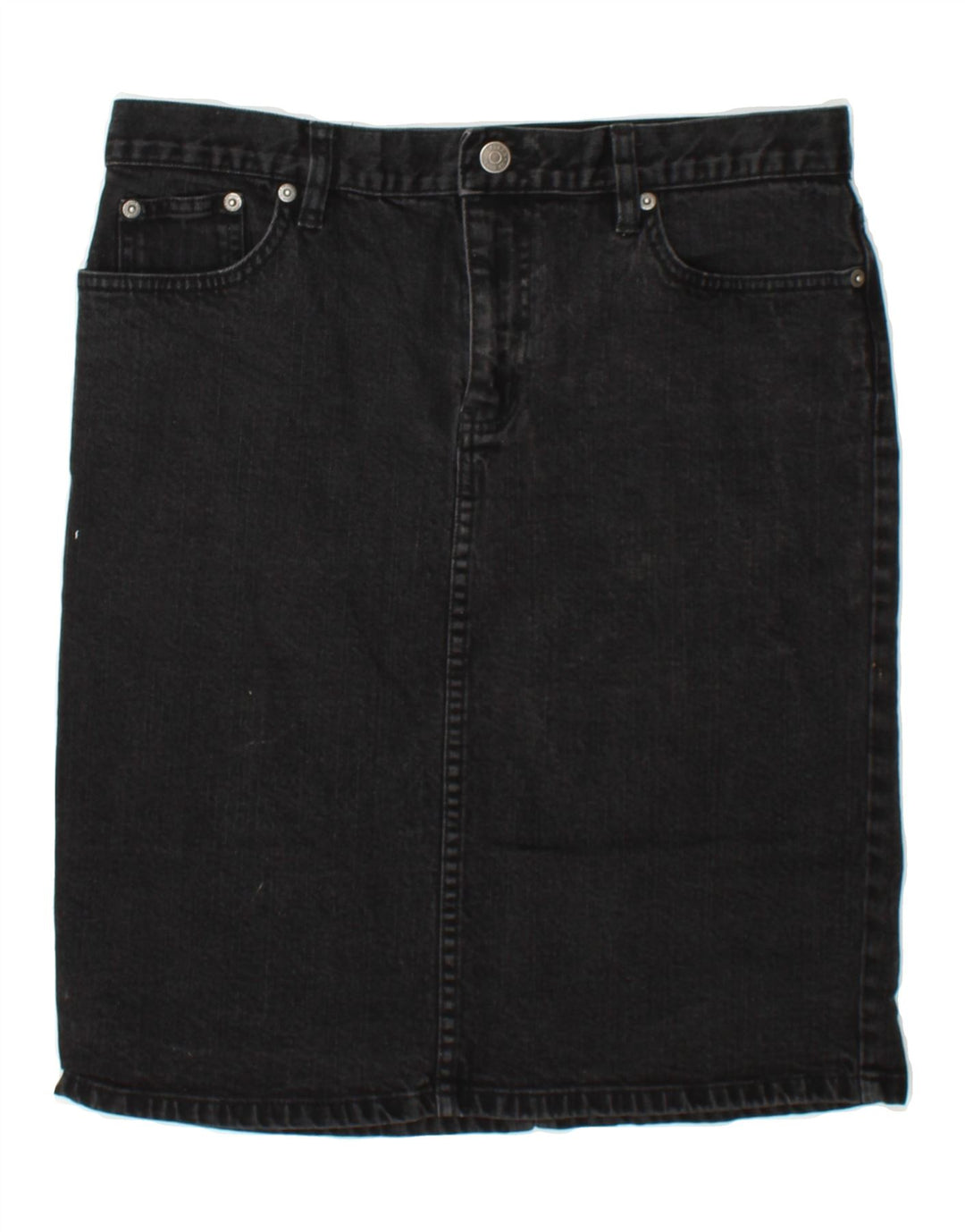 RALPH LAUREN Womens Denim Skirt US 10 Large W32  Black Cotton Vintage Ralph Lauren and Second-Hand Ralph Lauren from Messina Hembry 