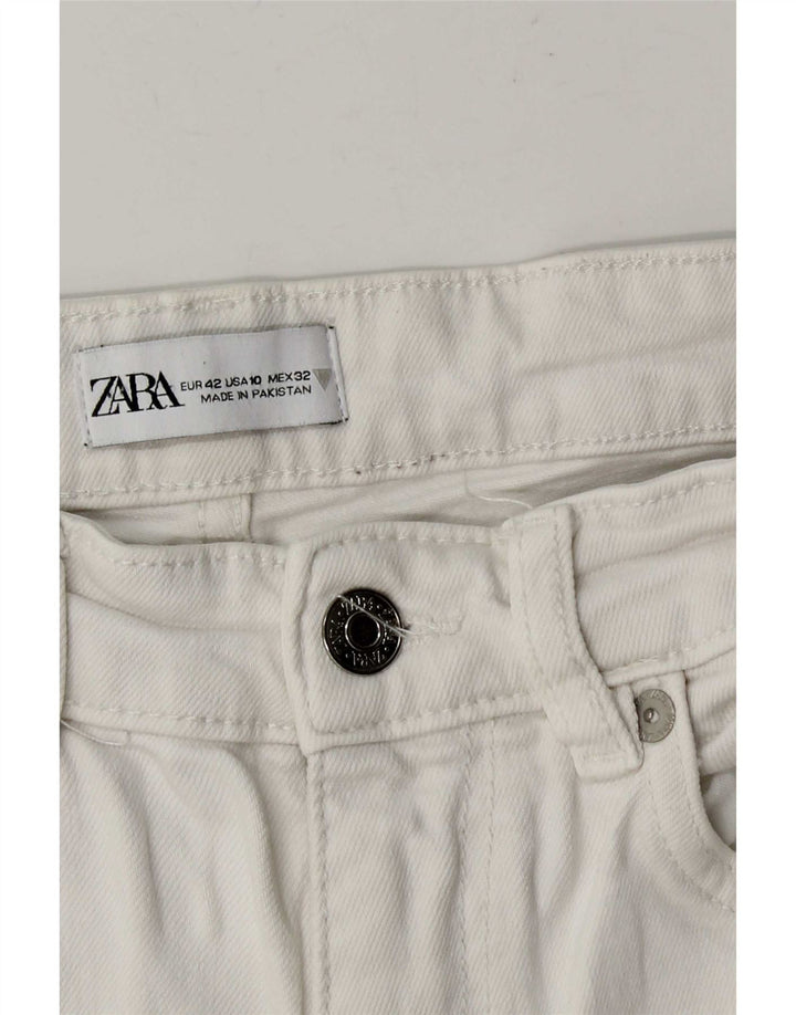 Gerade geschnittene Damenhose von Zara, Größe L, W32, L25, Weiß