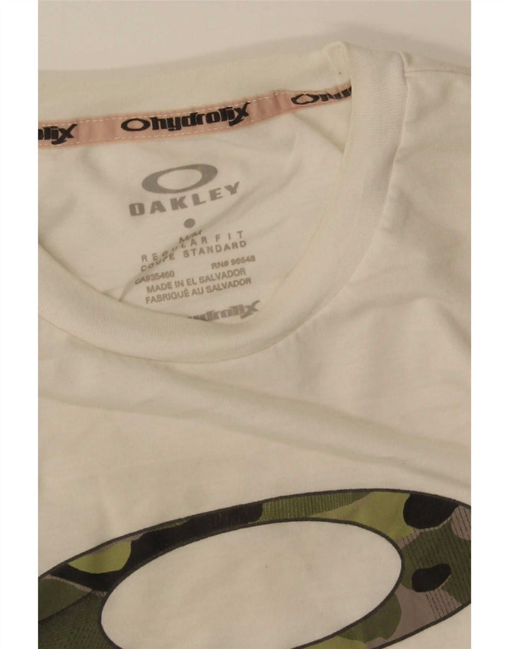 Oakley Herren-T-Shirt mit normaler Passform und Grafik, Mittelweiß