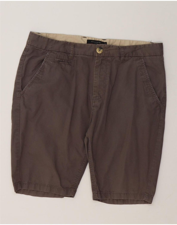 Pierre Cardin Herren-Chino-Shorts, mittelgroß, W36, graue Baumwolle