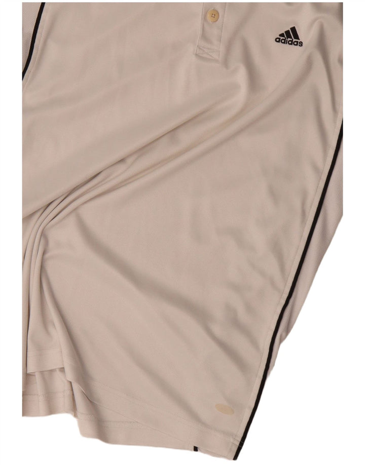 Adidas Herren Poloshirt UK 42/44 Large Weiß Polyester