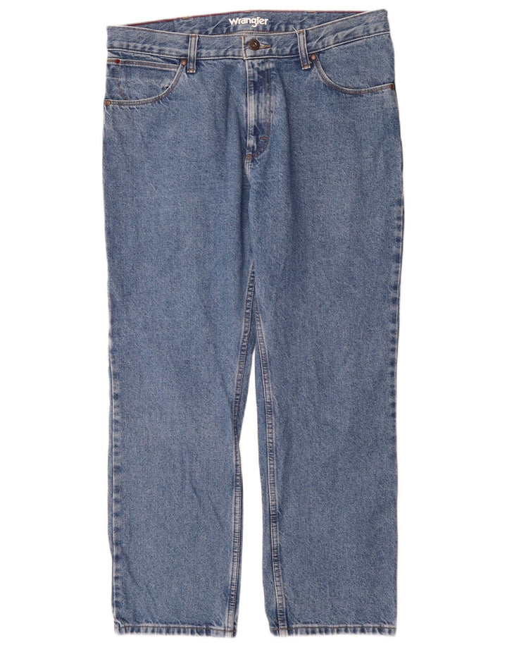 Wrangler Herren Straight Jeans W36 L30 Blaue Baumwolle