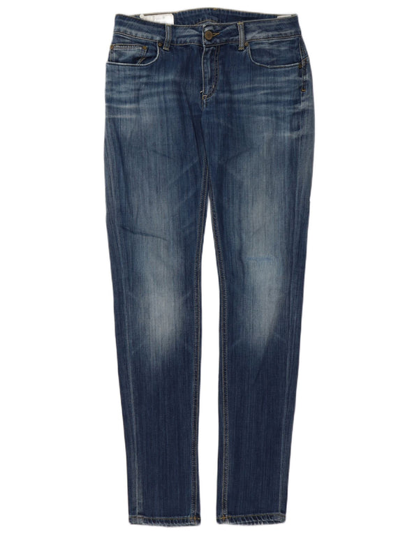Dondup Damen Skinny Jeans W30 L34 Blaue Baumwolle