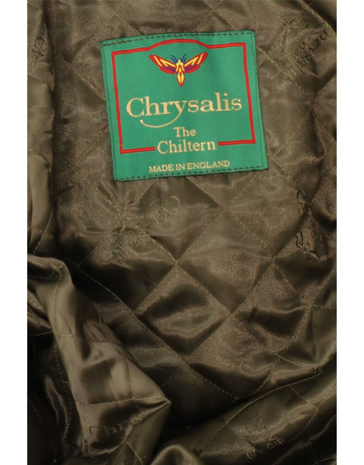 Chrysalis Herren-Utility-Jacke UK 44 2XL Khaki karierte Wolle