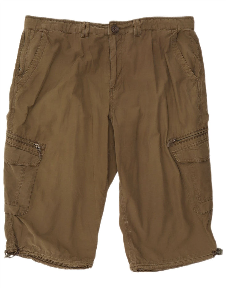 Marks & Spencer Herren Cargoshorts W38 XL Khaki Baumwolle