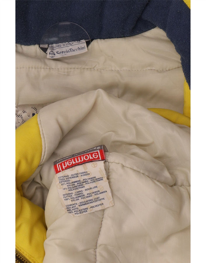 Sergio Tacchini Herren-Skijacke mit Kapuze, UK 36, Small, Gelb, Farbblock