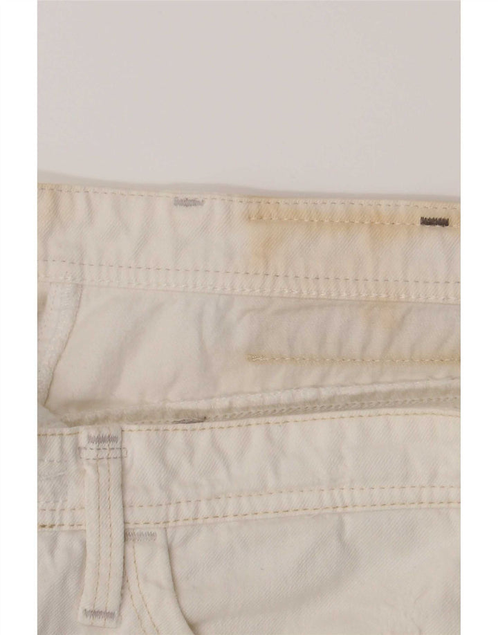 G-Star Damen Jeansshorts W27 Small Weiße Baumwolle
