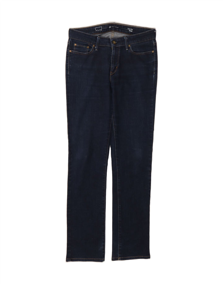 LEVI'S Womens Slight Curve Classic Rise Straight Jeans W29 L34 Navy Blue Vintage Levi's and Second-Hand Levi's from Messina Hembry 