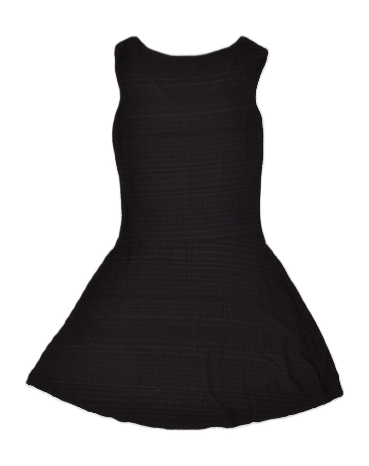 DESIGUAL Womens Sleeveless A-Line Dress UK 8  Small Black Floral | Vintage Desigual | Thrift | Second-Hand Desigual | Used Clothing | Messina Hembry 