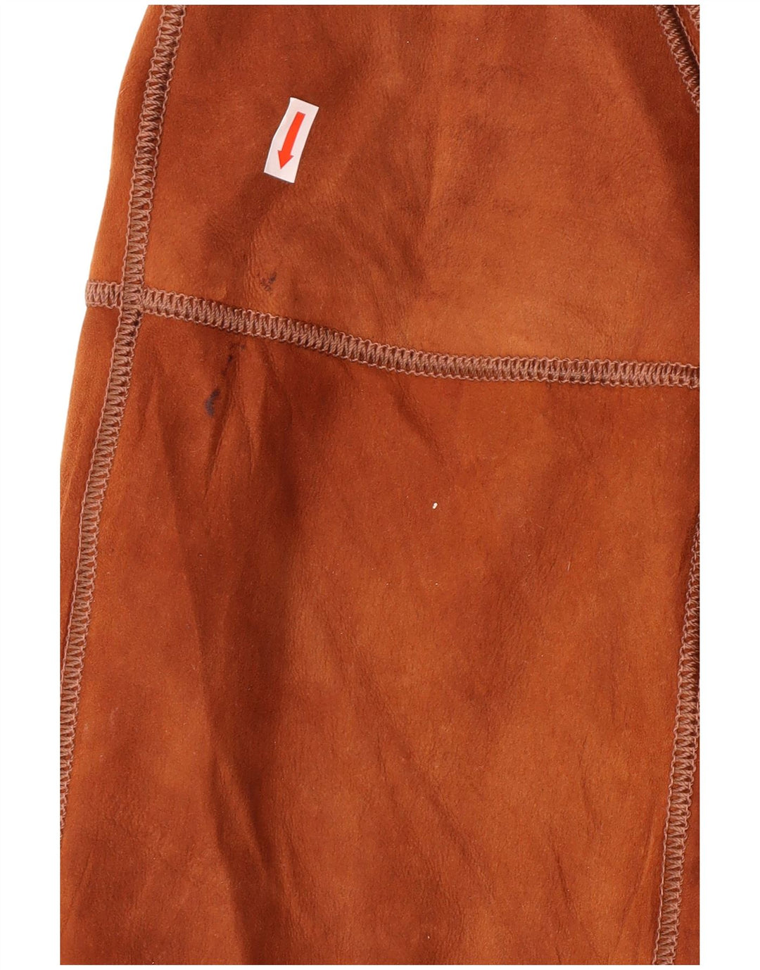 VINTAGE Damen Lammfellmantel IT 44 Mittelbraunes Leder