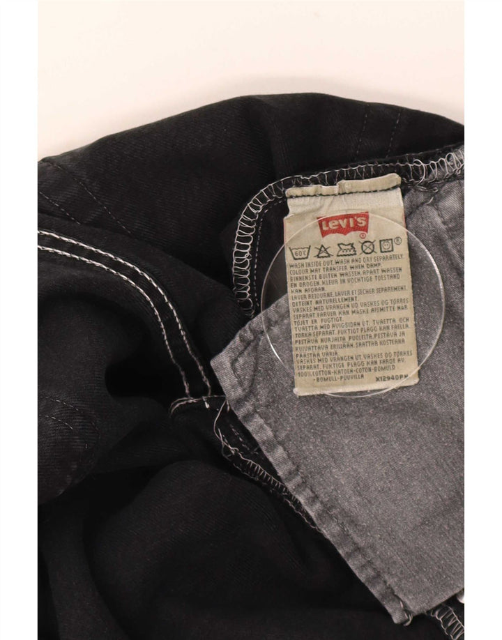 Levi's Herren Straight Jeans W31 L30 Schwarze Baumwolle