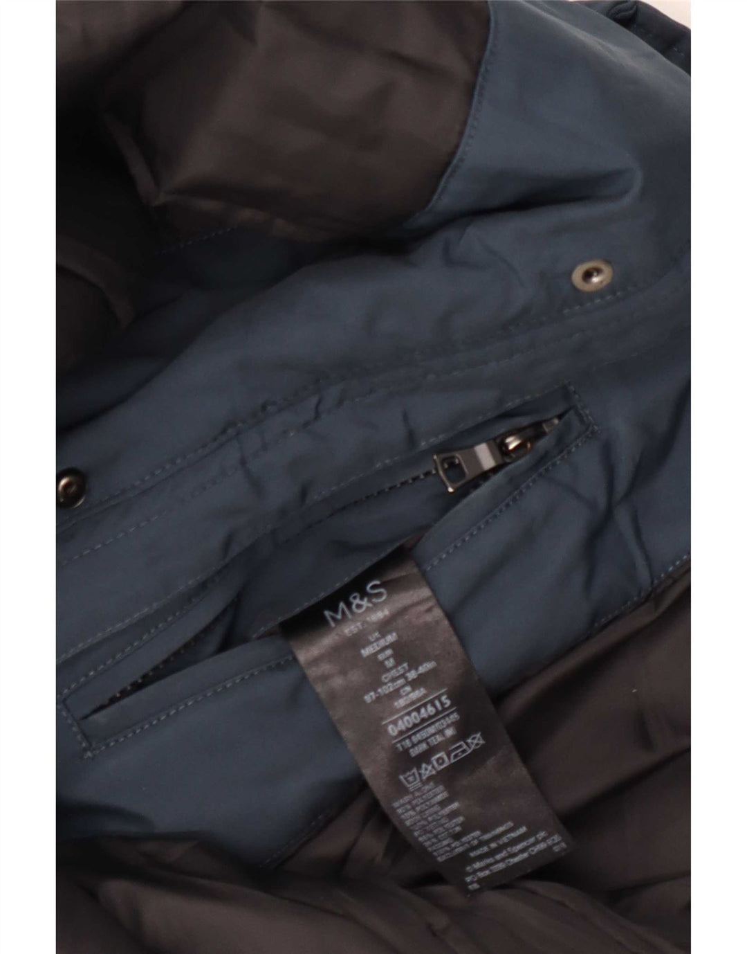 Marks & Spencer Herren-Windjacke mit Kapuze, UK 38, Mittelblau, Polyester