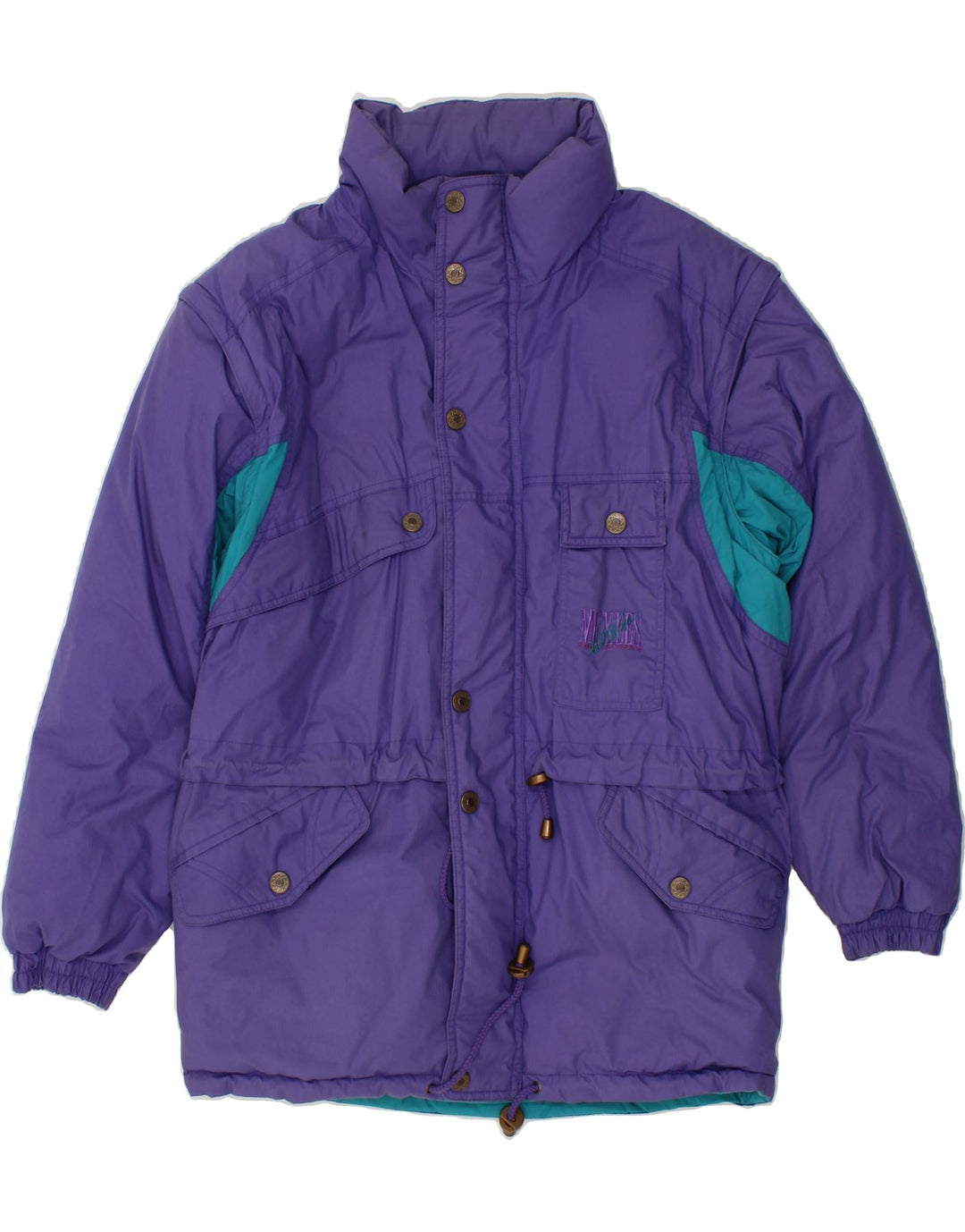 MC KEE'S Mens Padded Jacket UK 36 Small Purple Colourblock Polyester Vintage MC Kee's and Second-Hand MC Kee's from Messina Hembry 