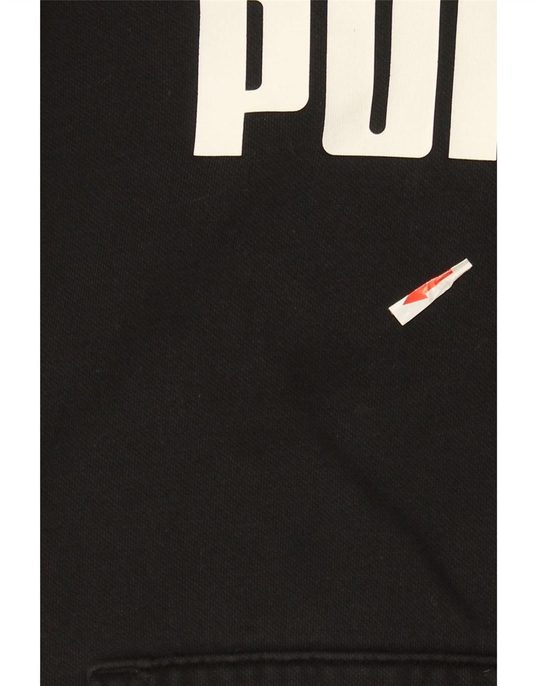 Puma Herren Grafik-Hoodie-Pullover aus mittelschwarzer Baumwolle