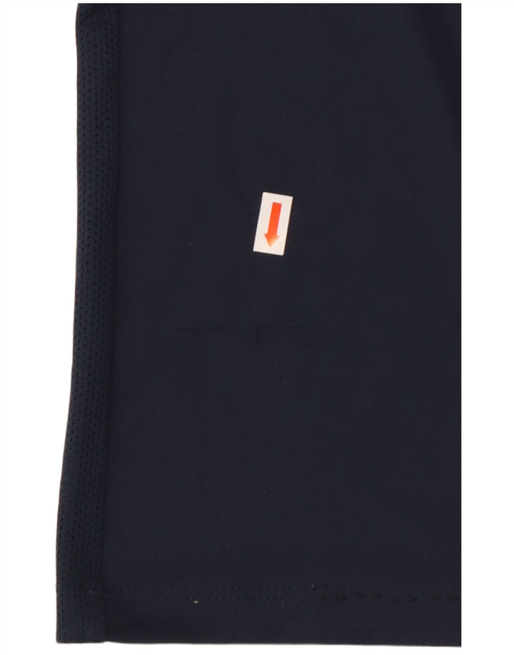 NIKE Herren Dri Fit T-Shirt Top XL Marineblaues Colourblock-Polyester