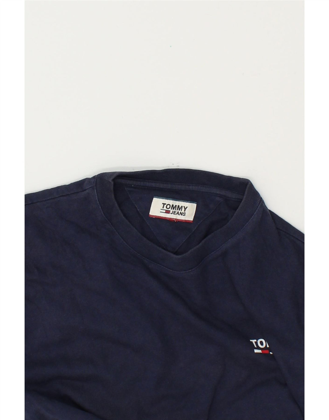 TOMMY HILFIGER Mens T-Shirt Top Medium Navy Blue Vintage Tommy Hilfiger and Second-Hand Tommy Hilfiger from Messina Hembry 