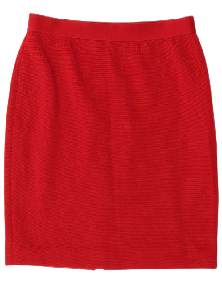 Vintage Damen Bleistiftrock W32 Große rote Wolle