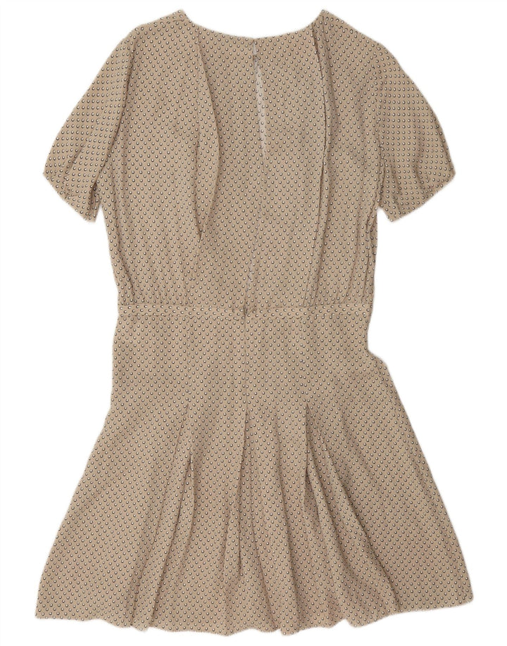 Joseph Damen A-Linien-Kleid EU 38 Mittelbeige gefleckte Seide