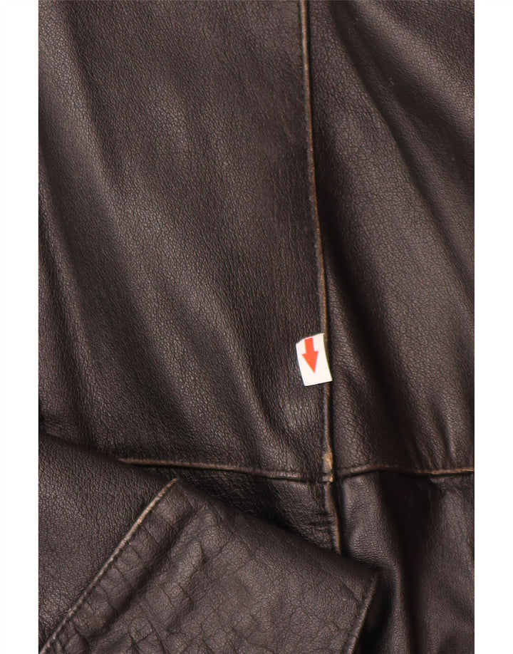 Vintage Herren Lederjacke UK 38 Mittelschwarzes Leder