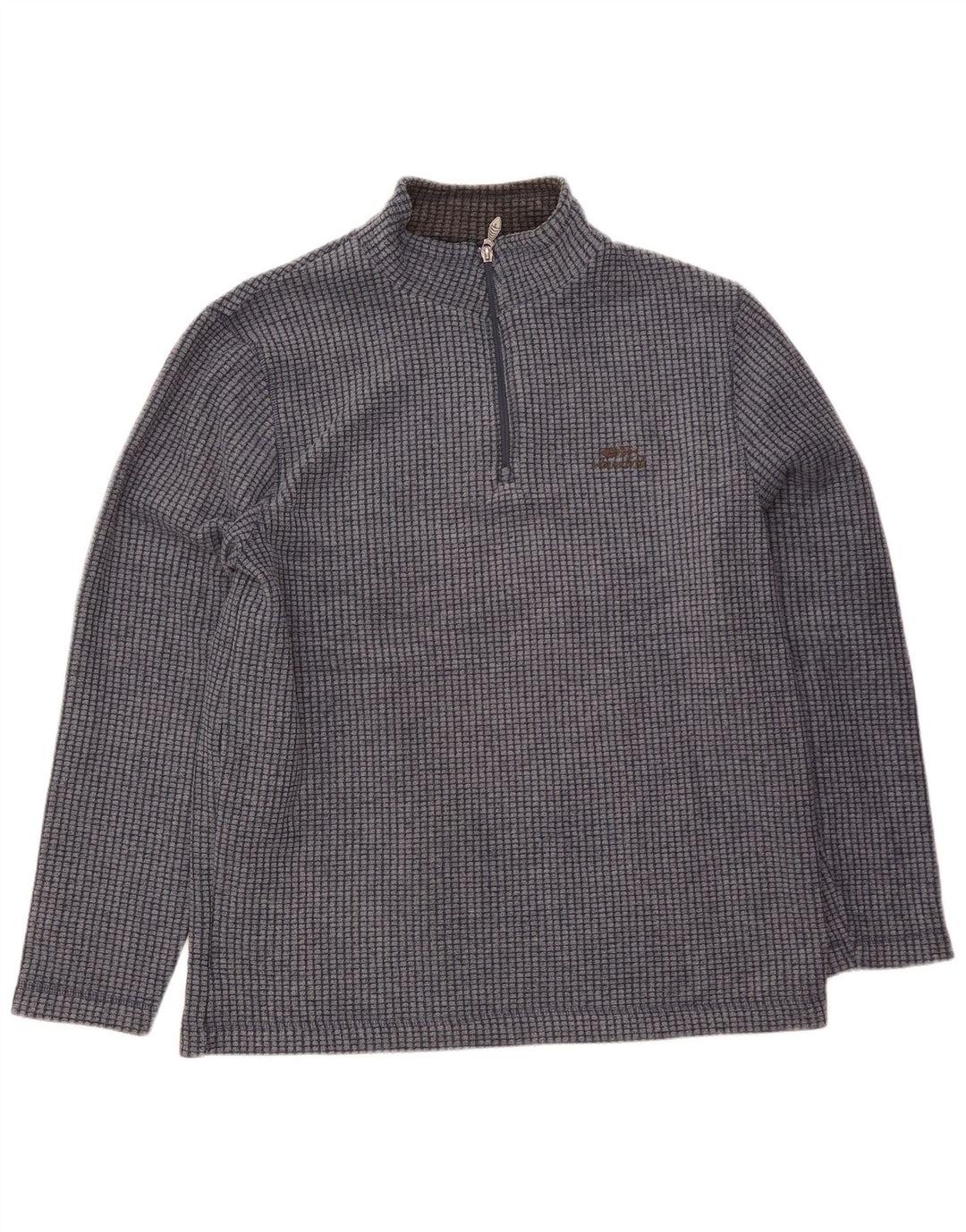 Weird Fish Herren-Fleecepullover mit Reißverschluss am Hals, XL, Marineblau, Polyester