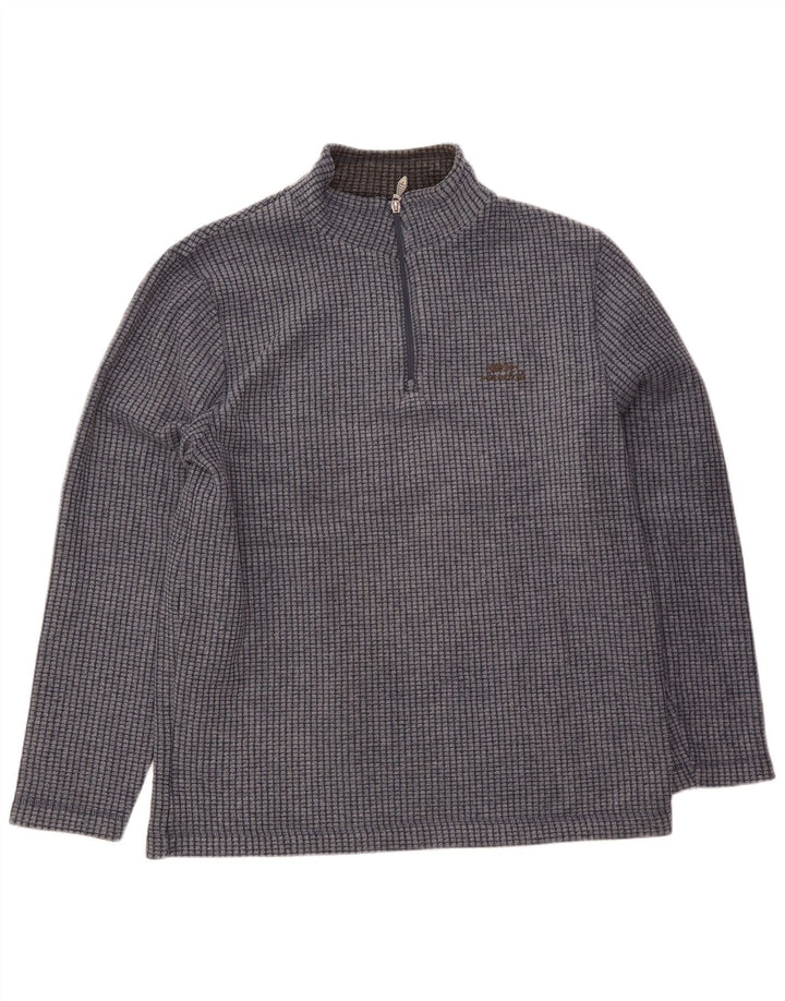 Weird Fish Herren-Fleecepullover mit Reißverschluss am Hals, XL, Marineblau, Polyester