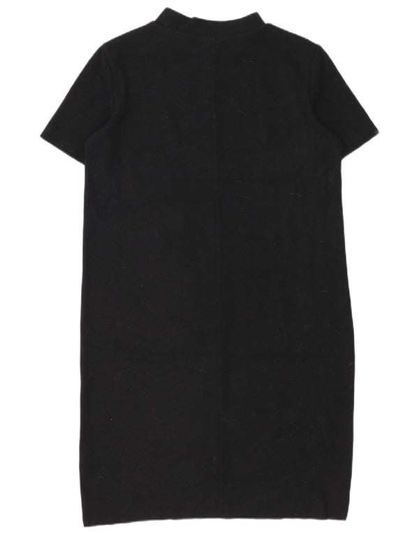 Zara Damen Trafaluc T-Shirt Kleid UK 14 Medium Schwarz Baumwolle Winter