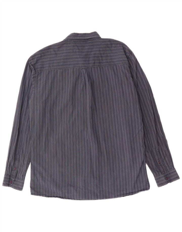 Lee Herrenhemd 2XL Marineblau gestreift aus Baumwolle