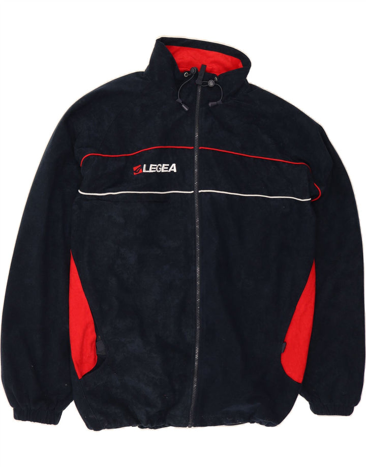 LEGEA Mens Tracksuit Top Jacket XL Navy Blue Colourblock Polyester Vintage Legea and Second-Hand Legea from Messina Hembry 