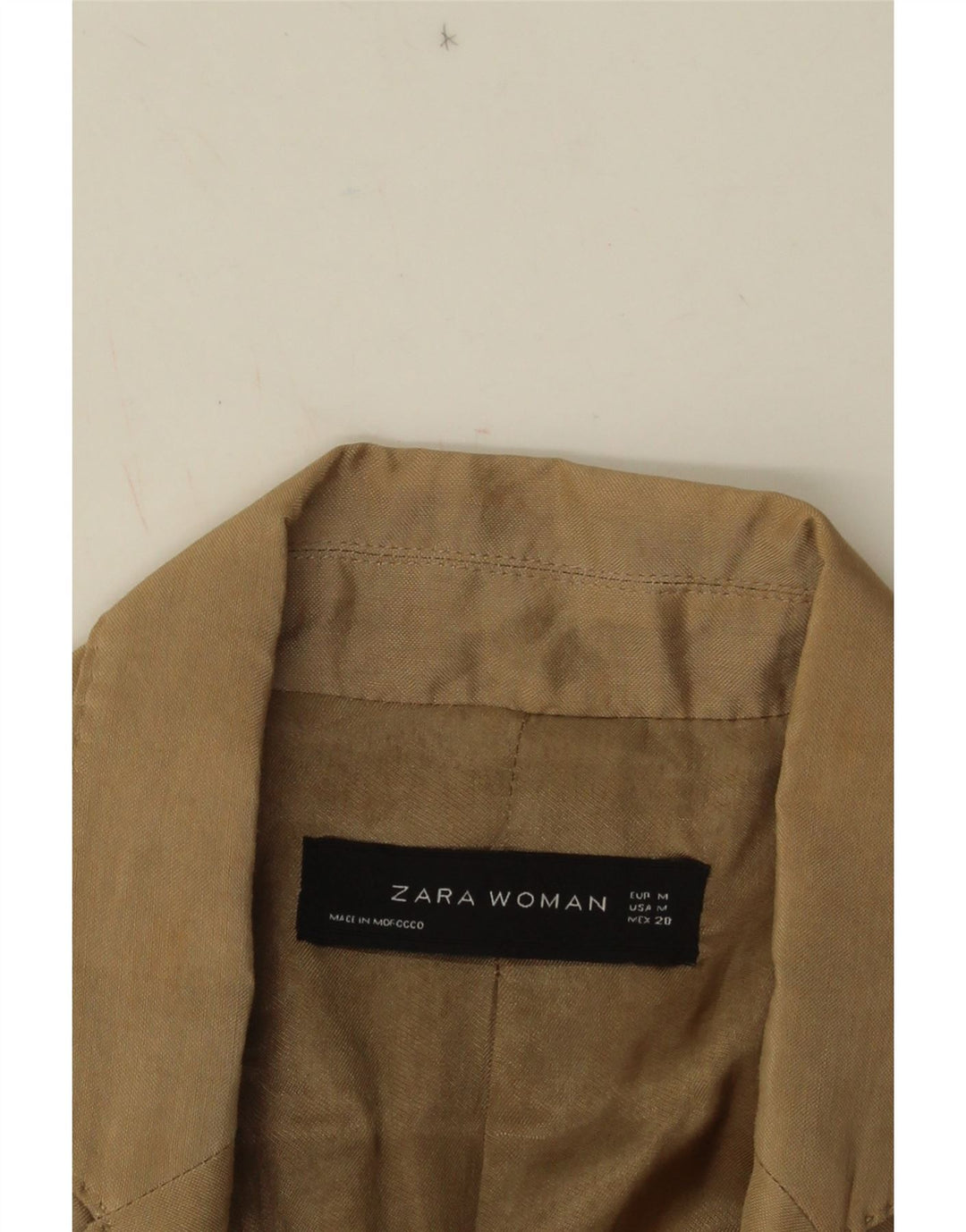Zara Damen 1-Knopf-Blazerjacke UK 12 Mittelbeige