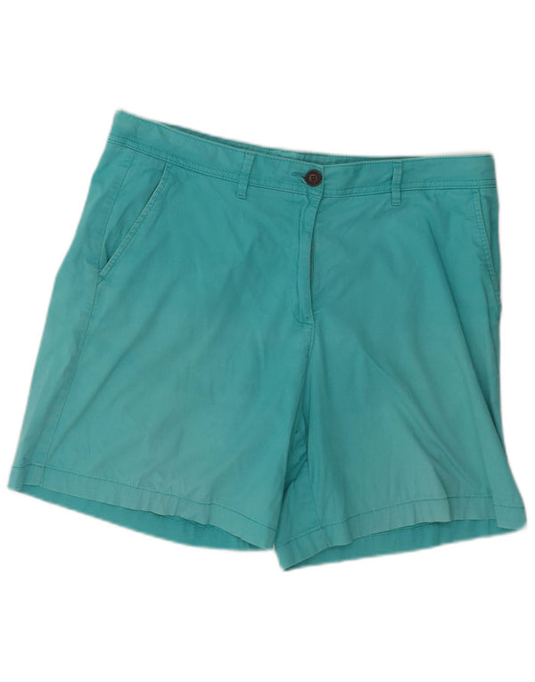 Crew Clothing Damen-Chinoshorts, normal, UK 14, Größe L W36, türkisfarbene Baumwolle