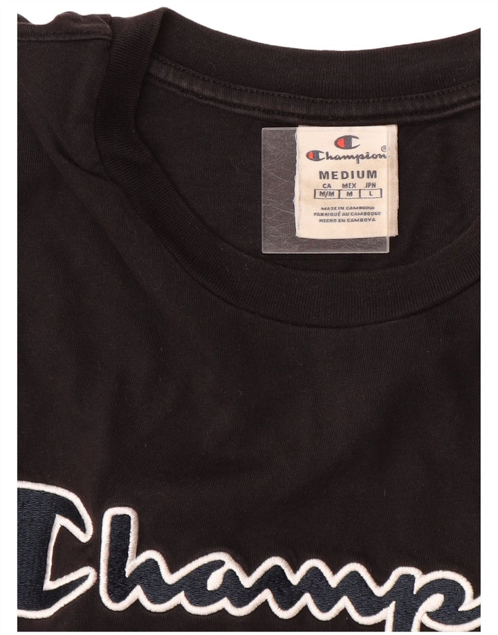 Champion Herren T-Shirt mit Grafik, mittelgroß, Schwarz