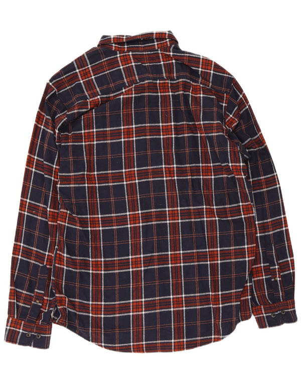 Jack & Jones Herren-Flanellhemd XL, marineblau, kariert, Baumwolle