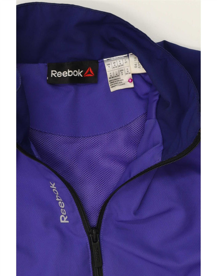 Reebok Damen-Trainingsanzug-Oberteil in Übergröße, Gr. 10, Größe S, Lila, Farbblock