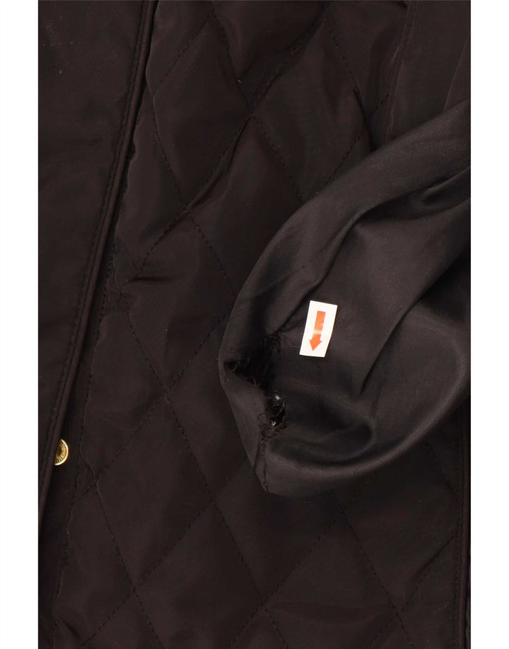 Michael Kors Damen Stepp-Windbreaker-Mantel UK 16 Large Schwarz Polyester