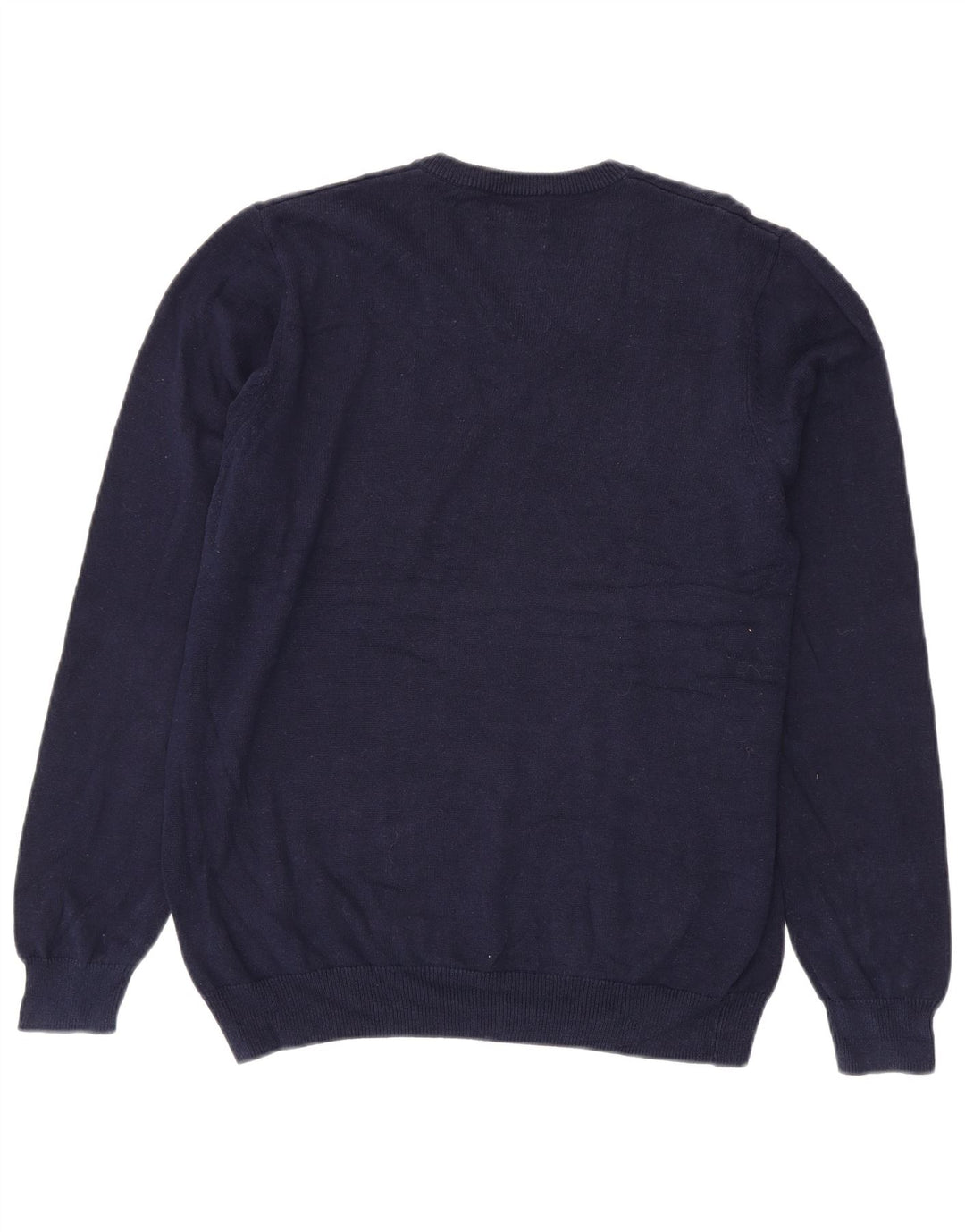 Marks & Spencer Herren-Pullover mit V-Ausschnitt, groß, marineblaue Baumwolle