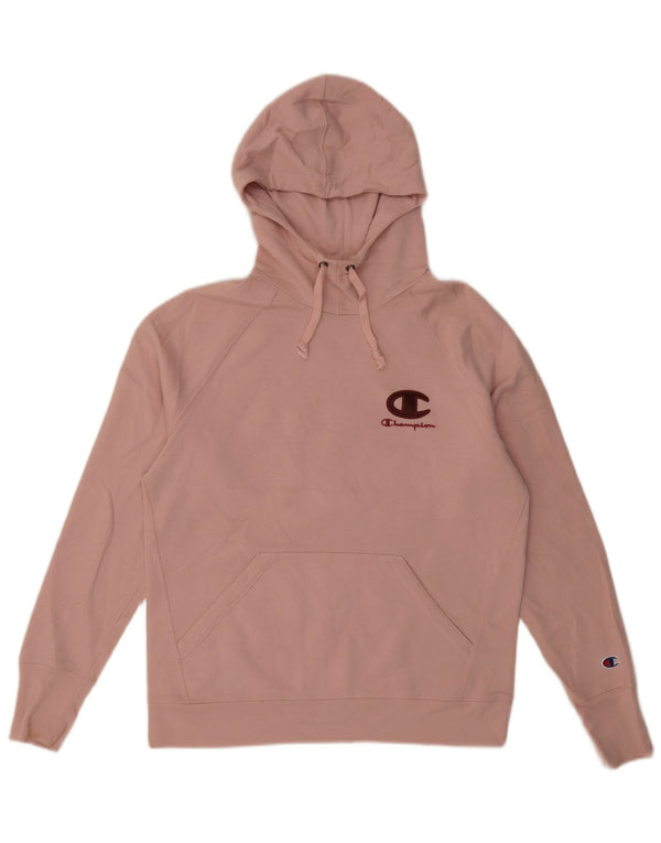 Champion Womens Loose Fit Hoodie Pullover UK 14 Mittelrosa