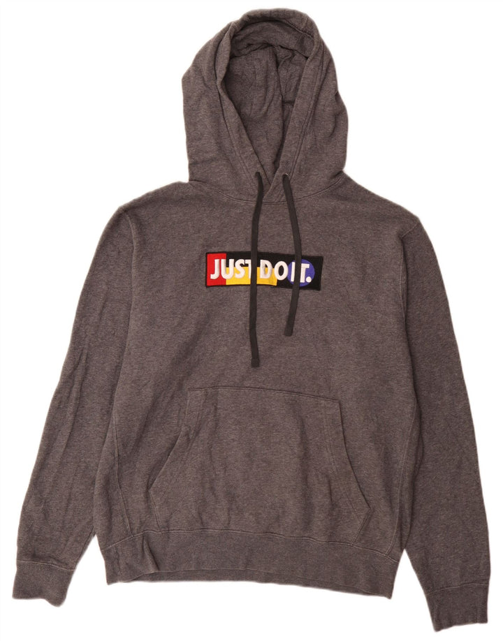 Nike Herren-Kapuzenpullover mit Grafik, mittelgraue Baumwolle