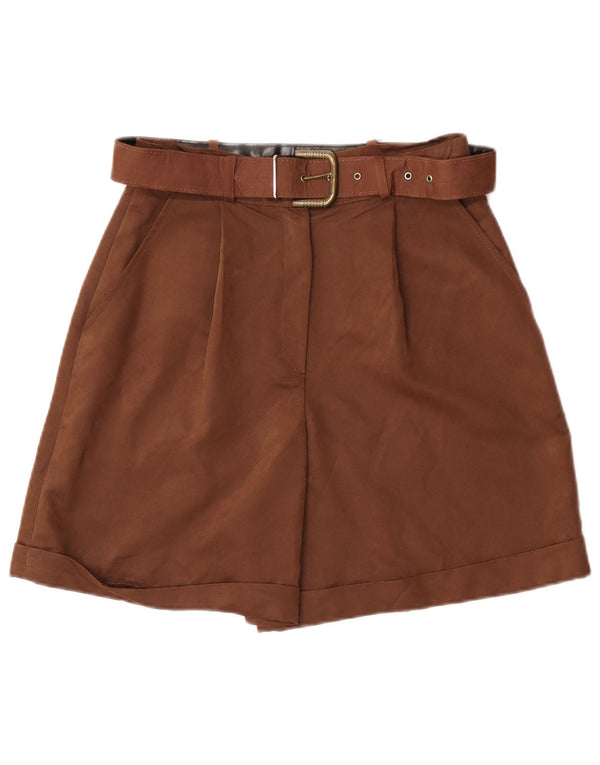 Vintage Damen Chino-Shorts mit hoher Taille, Größe IT 44, Mittel W26, Braun