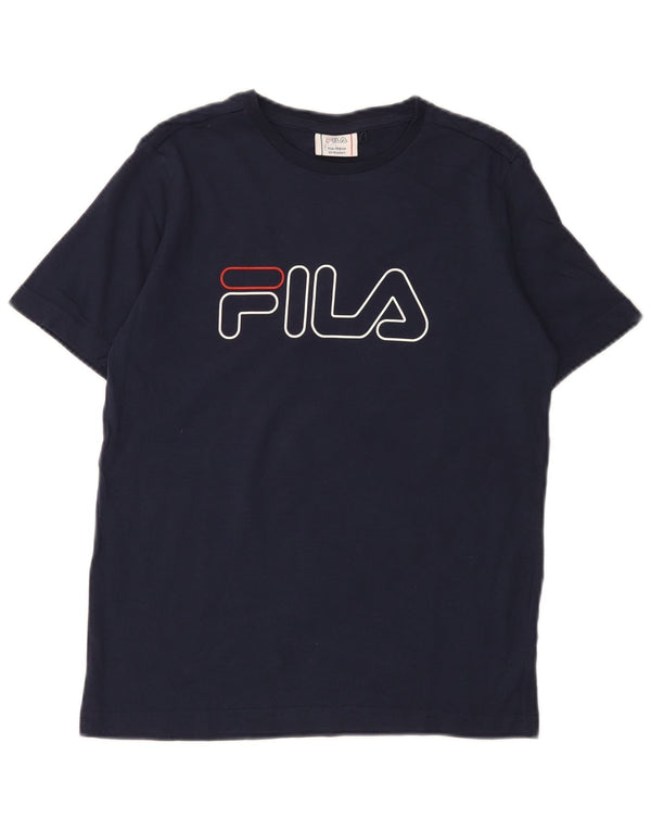 Fila T-Shirt mit Grafik für Jungen, 13–14 Jahre, Marineblau