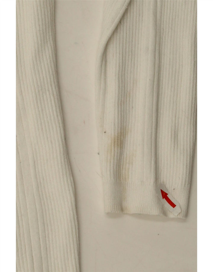 Marks & Spencer Damen-Pullover mit Rollkragen, Gr. 12, mittelgrau, gebrochenes Weiß