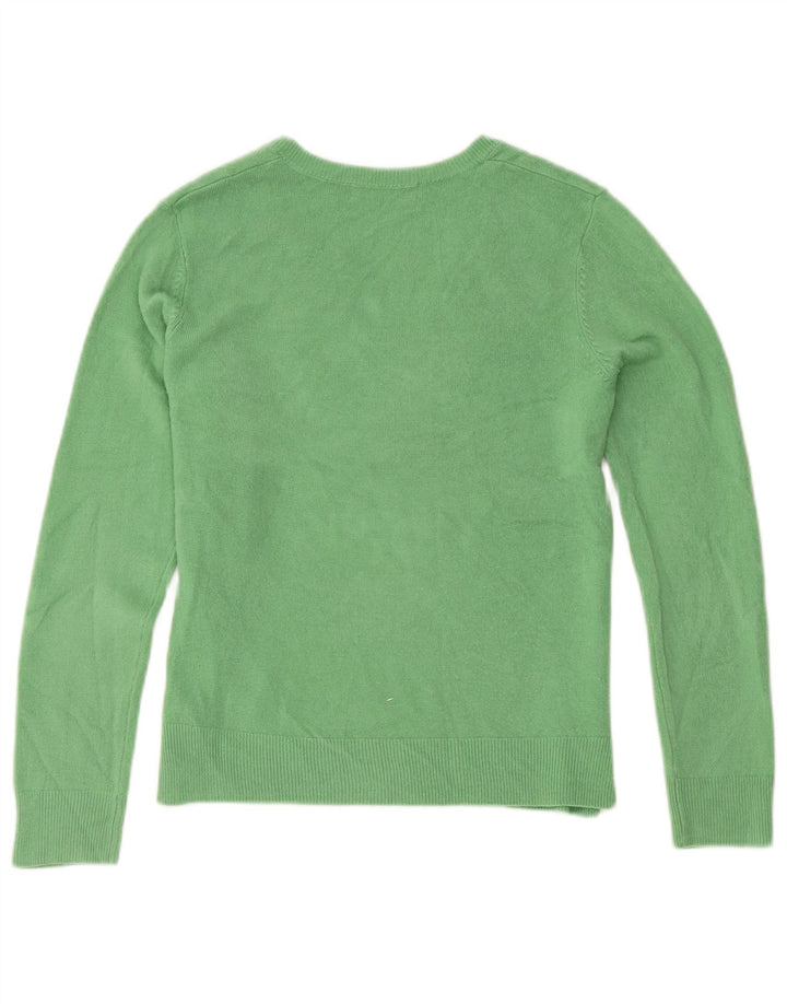Marks & Spencer Damen-Pullover mit V-Ausschnitt, UK 12, Mittelgrün, Acryl