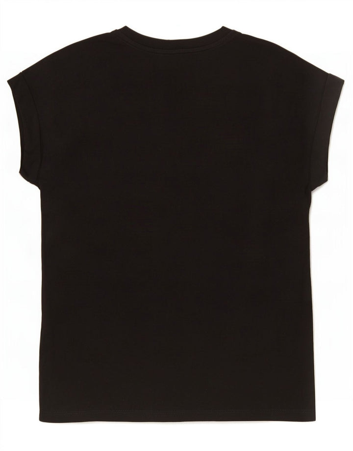 Reiss Herren T-Shirt Top Small Schwarz Baumwolle
