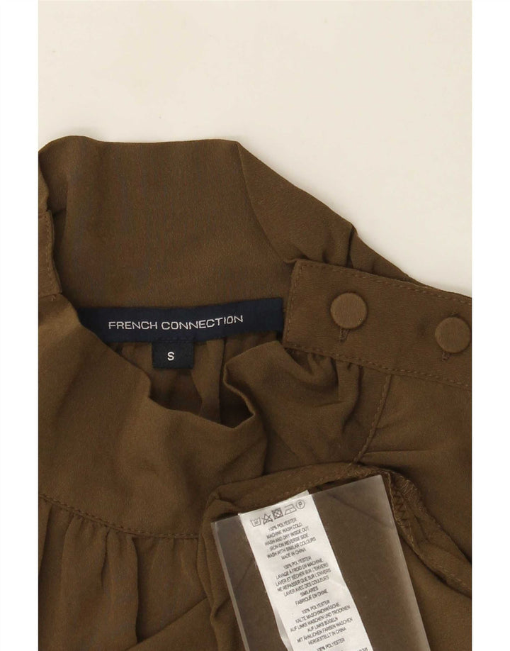 French Connection Damen-Blusenoberteil mit lockerer Passform, UK 10, Größe S, Khaki, Polyester
