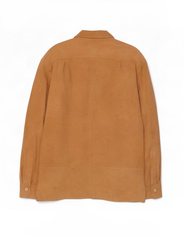 Vintage Herren Wildlederhemd Großes Beige Leder