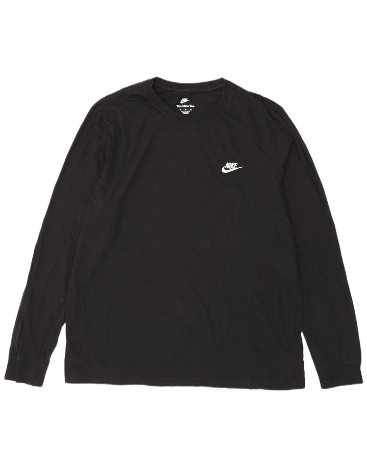 Nike Herren Top Langarm XL Schwarz Baumwolle