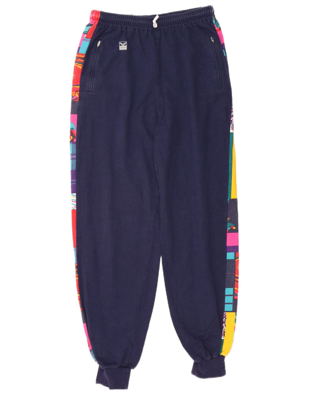 TRIGEMA Damen-Trainingsanzug, UK 14, mittlere Marineblau-Patchwork-Baumwolle