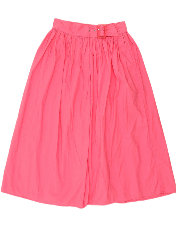 Benetton Damen-A-Linien-Rock IT 44 Medium W28 Rosa Baumwolle