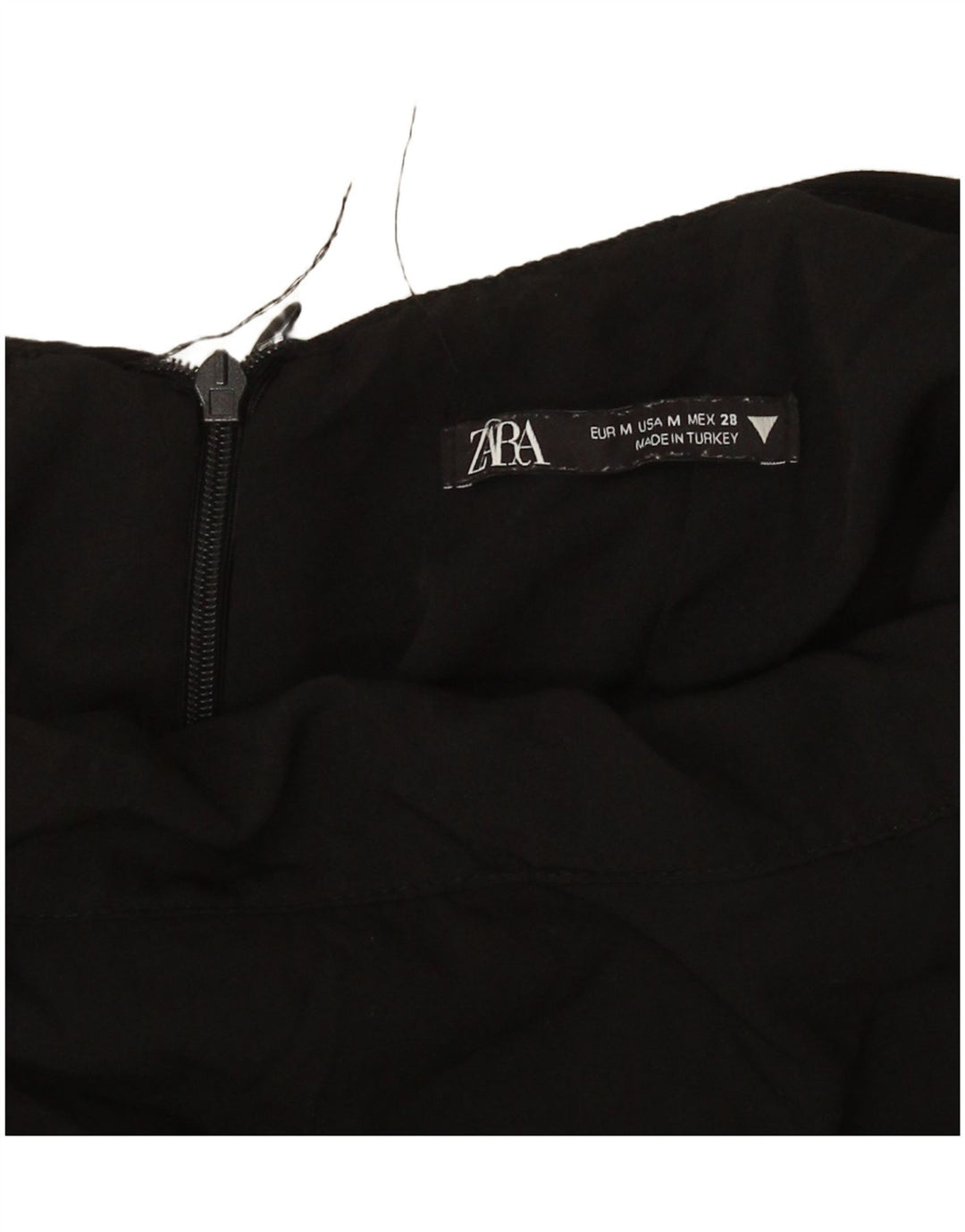 Zara Damen schulterfreies Minikleid UK 14 Medium Schwarz