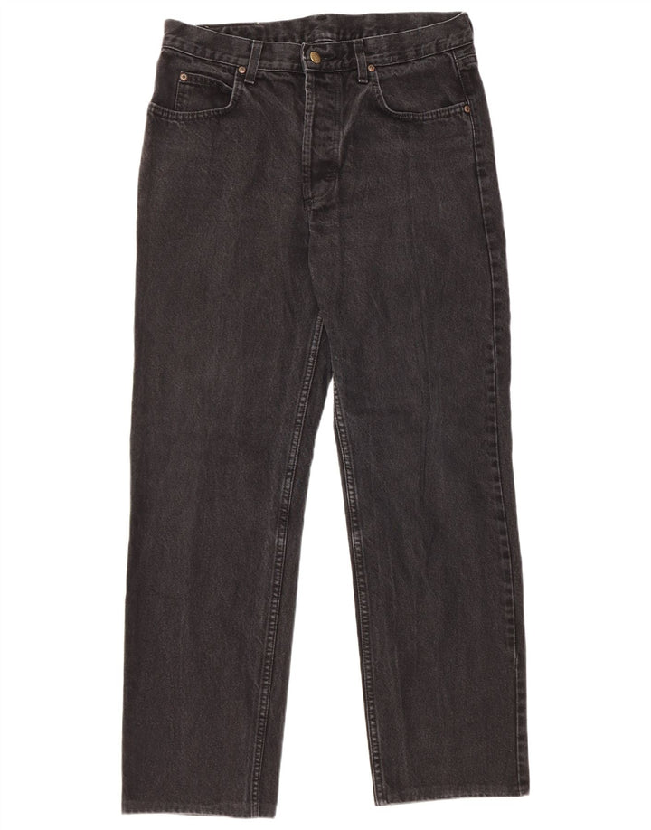 Lee Herren Chicago Straight Jeans W34 L29 Schwarze Baumwolle