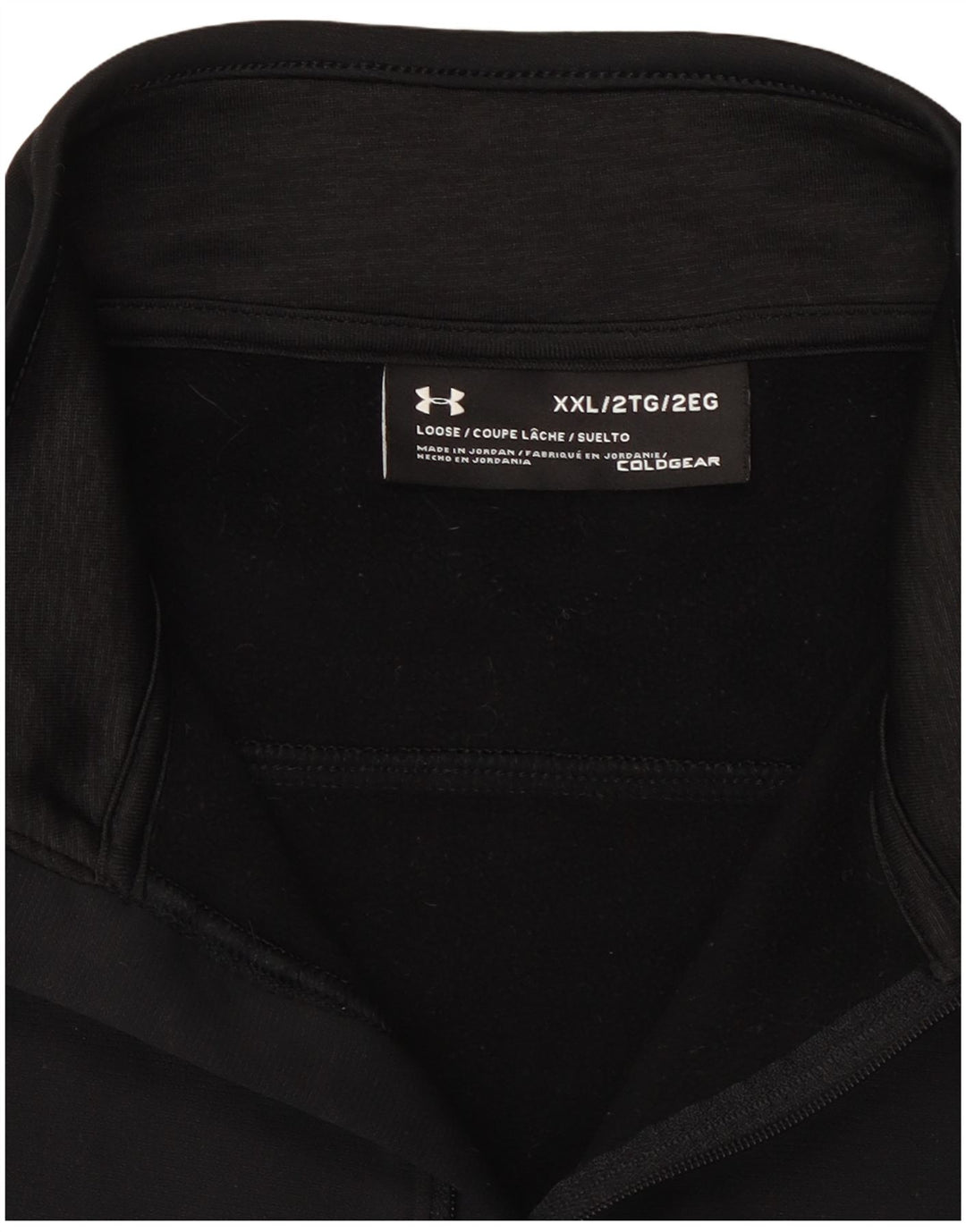 Under Armour Herren Cold Gear Zip Neck Pullover Trainingsanzug Top 2XL Schwarz